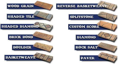 Custom Stamped Edging Samples